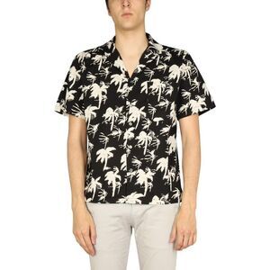 DEPARTMENT FIVE Men's Short Sleeve Palm Tree Print Camp Shirt Men MULTICOLOUR